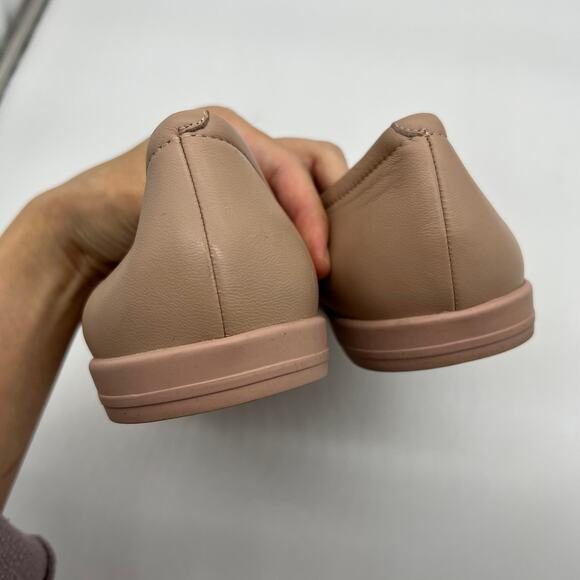 Lori Goldstein Collection Slip On Leather Flat Size 10 M with Elastic Blush - Picture 9 of 10